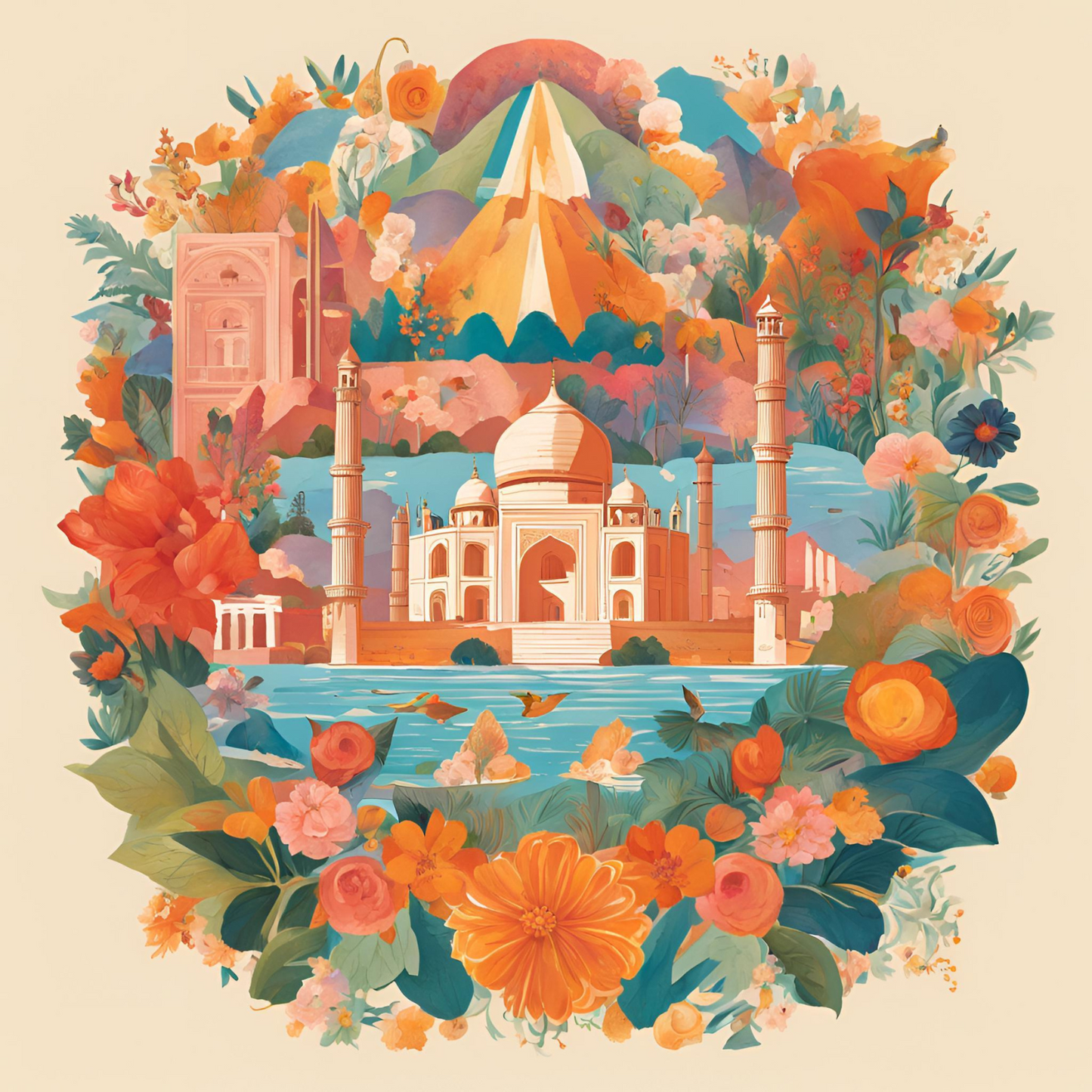 Post Card With Envelop - 50 Pcs