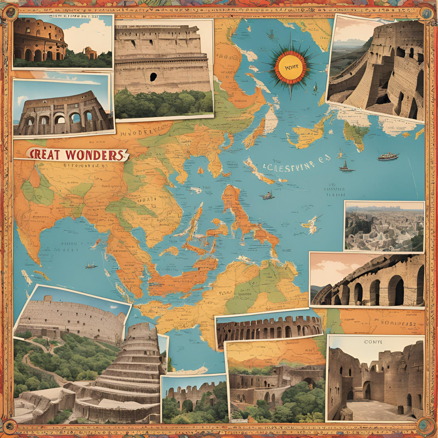 Post Card With Envelop - 50 Pcs
