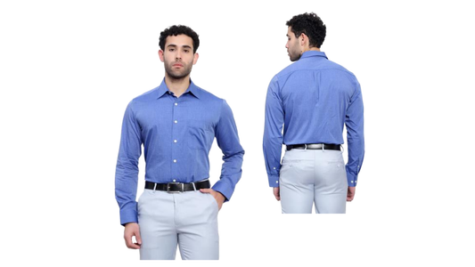 Filafil Men's Formal Shirt- Blue - ARISH2063