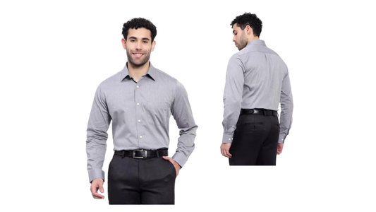 Filafil Men's Formal Shirt- Grey- ARISH2062