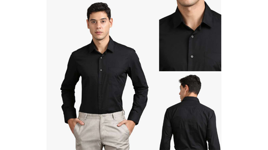 Black Formal Shirt Men's