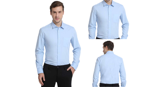 Sky Blue Formal Shirt Men's