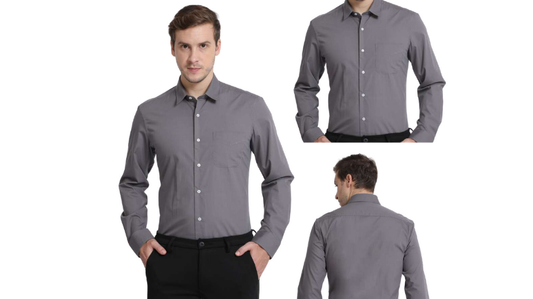 Grey Formal Shirt Men's